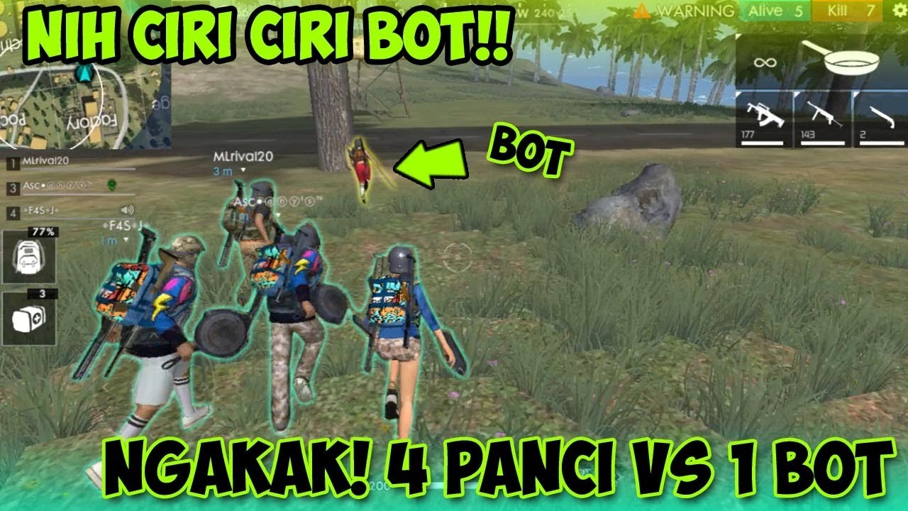 Ngakak Kejer Kejeran Sama Bot Di Last Game Ciri Ciri Bot Garena Free Fire Indonesia Hd Youtube