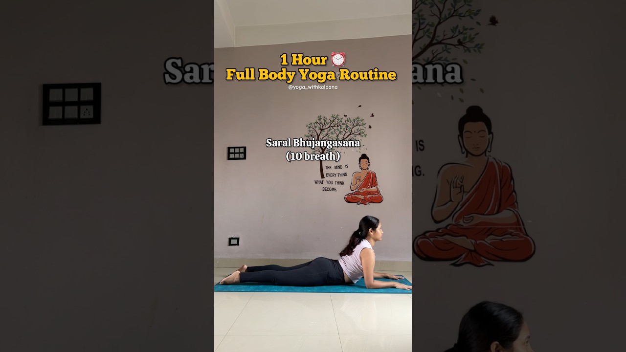 1hour yoga routine🧘🏻‍♀️ #yoga #yogapractice #shortsfeed #shorts #youtube #youtubeshorts