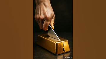 💥 Cutting a Gold Bar?! Watch This! 💰🔪 #Shorts