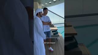 Cristiano Ronaldo visite l’une des piscines la plus luxueuse du monde #foryou #dubai #luxe #riche