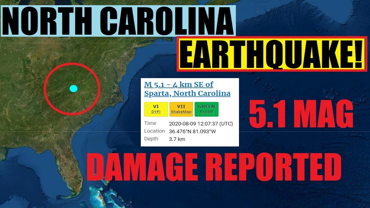 "LARGEST Earthquake in 100 Years" NORTH CAROLINA 5.1 Mag Earthquake