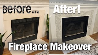 FIREPLACE MAKEOVER | DIY HOME PROJECTS | DIY FIREPLACE