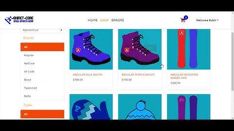 An E commerce app with  Net Core and Angular Demo
