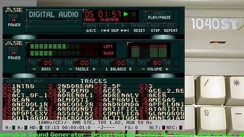 3D DEMO - 4 channels module played on the ATARI STe / CD PLAYER