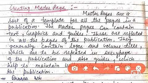 Creating master page,headers and footer,bullets and numbers in pagemaker(10+1 unit )