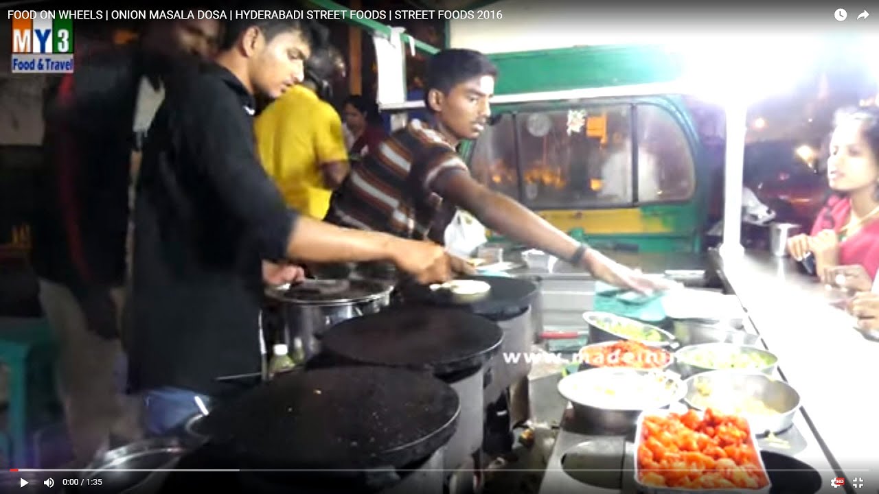 FOOD ON WHEELS | ONION MASALA DOSA | HYDERABADI STREET FOODS | STREET FOODS 2021