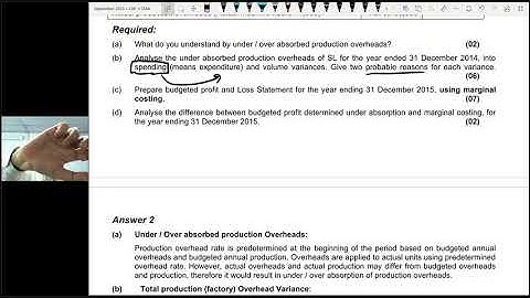 CAF03 CMA lecture no. 24 variance analysis (sigma) part 8 by Sir JAWAD MEHMOOD SB