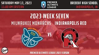 PUL 2023 Week 7: Milwaukee Monarchs @ Indianapolis Red - 5/13/23
