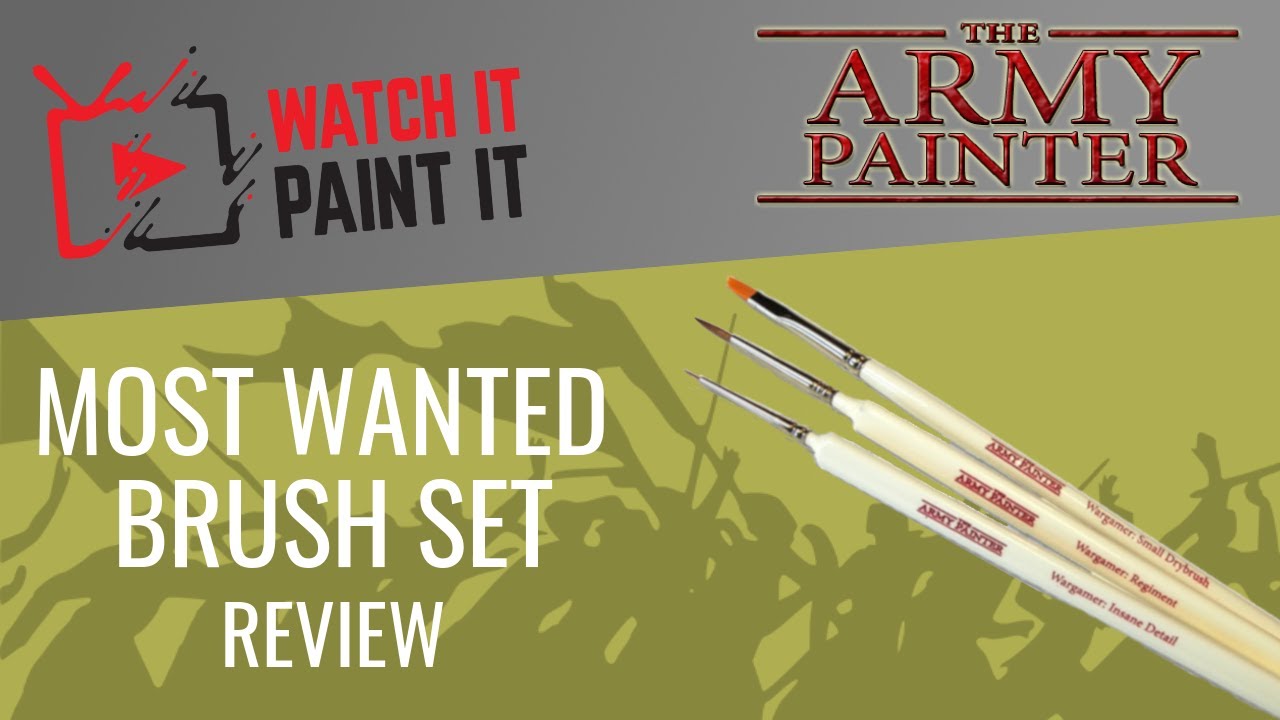  The Army Painter Most Wanted Brush Set and Paint Set, Miniature  Small Paint Brush Set of 3 Acrylic Paint Brushes, Miniature Painting Kit  with 100 Rustproof Mixing Balls & 60 Nontoxic