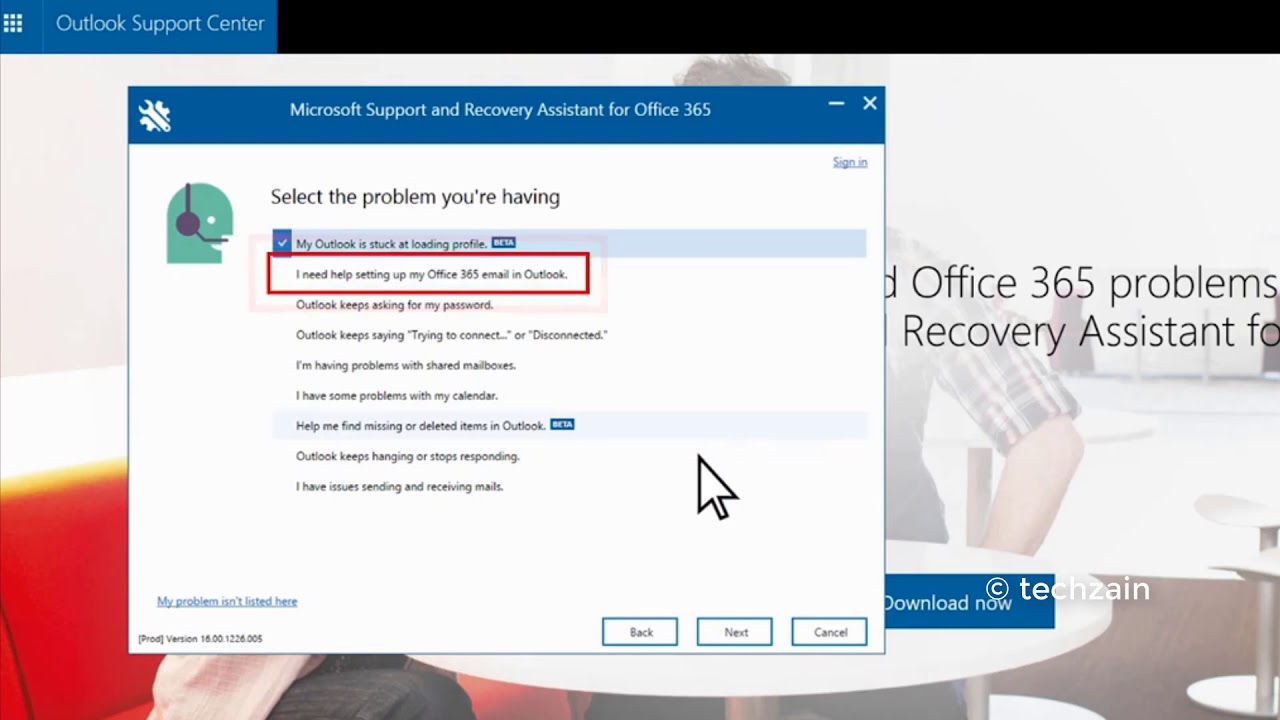 office 365 support and recovery assistant download