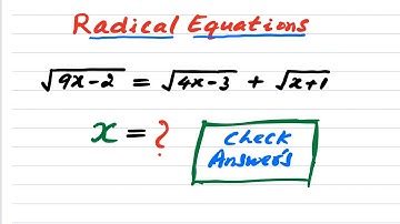 How to solve given Radical Equation that have Three Radicals | 