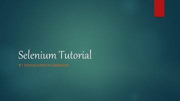 Introduction to Selenium
