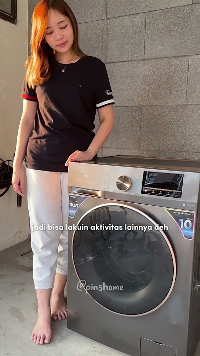 Mesin cuci front load 1 jam kering by TCL ! 🥰 #decor #homeliving #homedecor