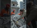 "I'm Sorry Mochi!" 🥺 CAT RESCUED FROM RUBBLE Alive! (5 Days Later) 🏗️🐈 #Shorts