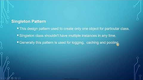Design Pattern  Intro and Singleton Demo - Tamil