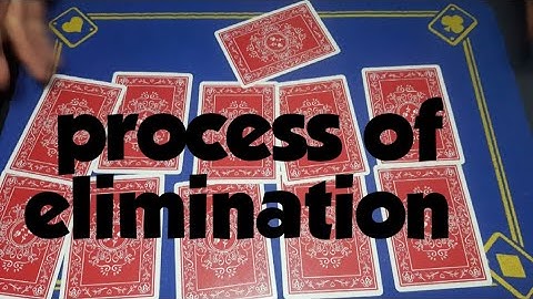 "Process of elimination" impromptu card trick/magic trick