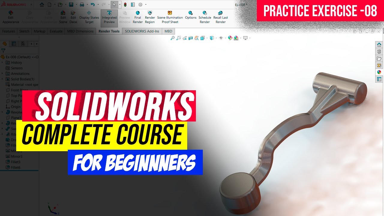 SOLIDWORKS 2023 TUTORIALS FOR BEGINNERS [COMPLETE COURSE] ll PRACTICE ...
