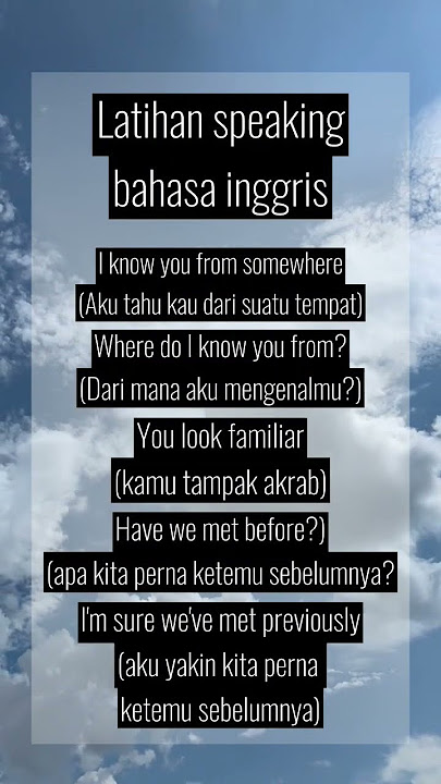 latihan speaking bahasa inggris #learnenglish #kalimatbahasainggris