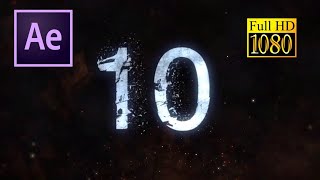 10 Second Countdown Movie Effect -After Effects Motion Timer Flame