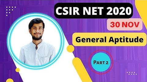 CSIR NET 2020 | Part A | General Aptitude| Complete Solution 💯  #TheLearningField
