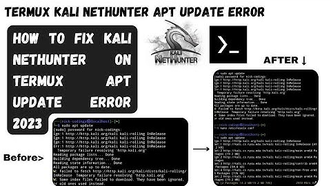 How to fix Kali Nethunter apt update error (Educational)