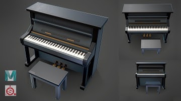 Making a Stylized Piano with Autodesk Maya and Substance Painter