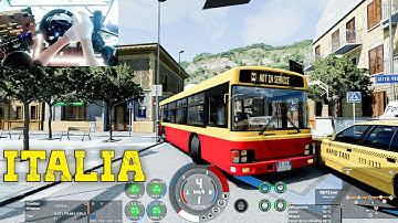 BeamNG.Drive| Manual Transmission Bus on Narrow Roads in Italy | Logitech g920 relaxing drive