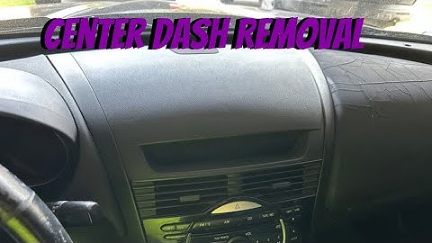 2004-2008 Mazda RX-8: Center Dash Removal
