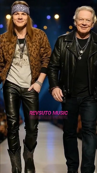 Guns N' Roses Featuring Past and Present Transformations of each scene is styled in stylish stage