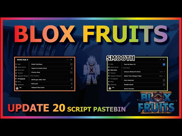 BLOX FRUITS Script Pastebin 2023 UPDATE 20 AUTO FARM, LEVIATHAN HUNT, SMOOTH