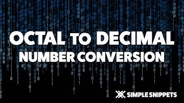 Octal to Decimal Number Conversion with Decimal Point | Number System Conversions