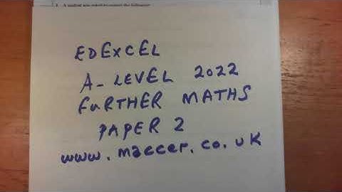 A-Level Further Maths 2022