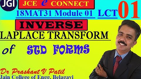 Introduction of Inverse Laplace transform | Dr Prashant Patil | 18mat31 | module01| lecture 01