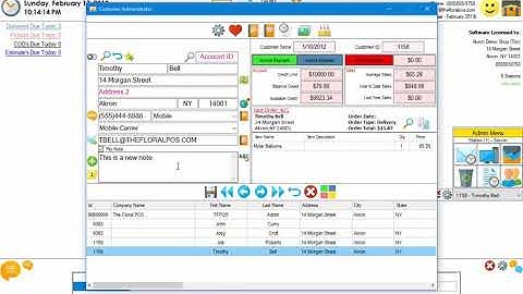 Floral POS - How To Customer Notes