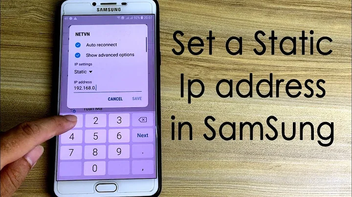 SamSung : Setting a static IP address for wireless network | NETVN