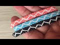 Kum Boncuklu Zikzak Bileklik Yapımı (Gözlük İpi, Halhal, Yüzük,Kordon) Sand Bead Bracelet Making