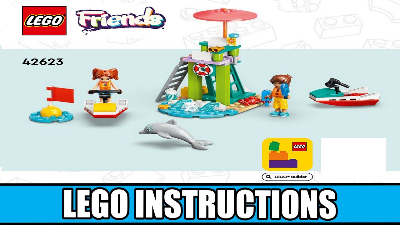 Friends - Beach Water Scooter - Beach LEGO instructions