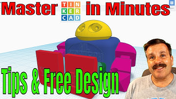 Free Tinkercad Robot Design! Prints in Place & Easily Customizable