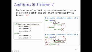 CS111 Lecture 05 Booleans and Conditionals, Part 2