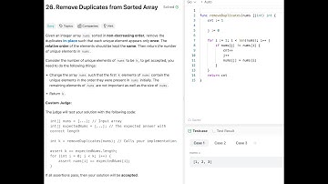 LeetCode: 26. Remove Duplicates from Sorted Array (Golang & Java)