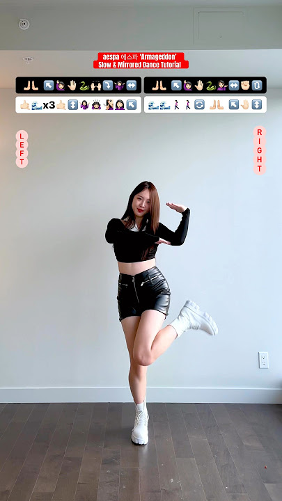 @aespa ‘Armageddon’ slow & mirrored dance tutorial 🐍🖤 #aespa #에스파 #armageddon #dancetutorial