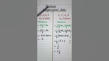 Median of an ungrouped data | Basic Statistics  #shorts   #youtubeshorts