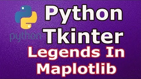 22 Python Tkinter Adding Legends To Matplotlib