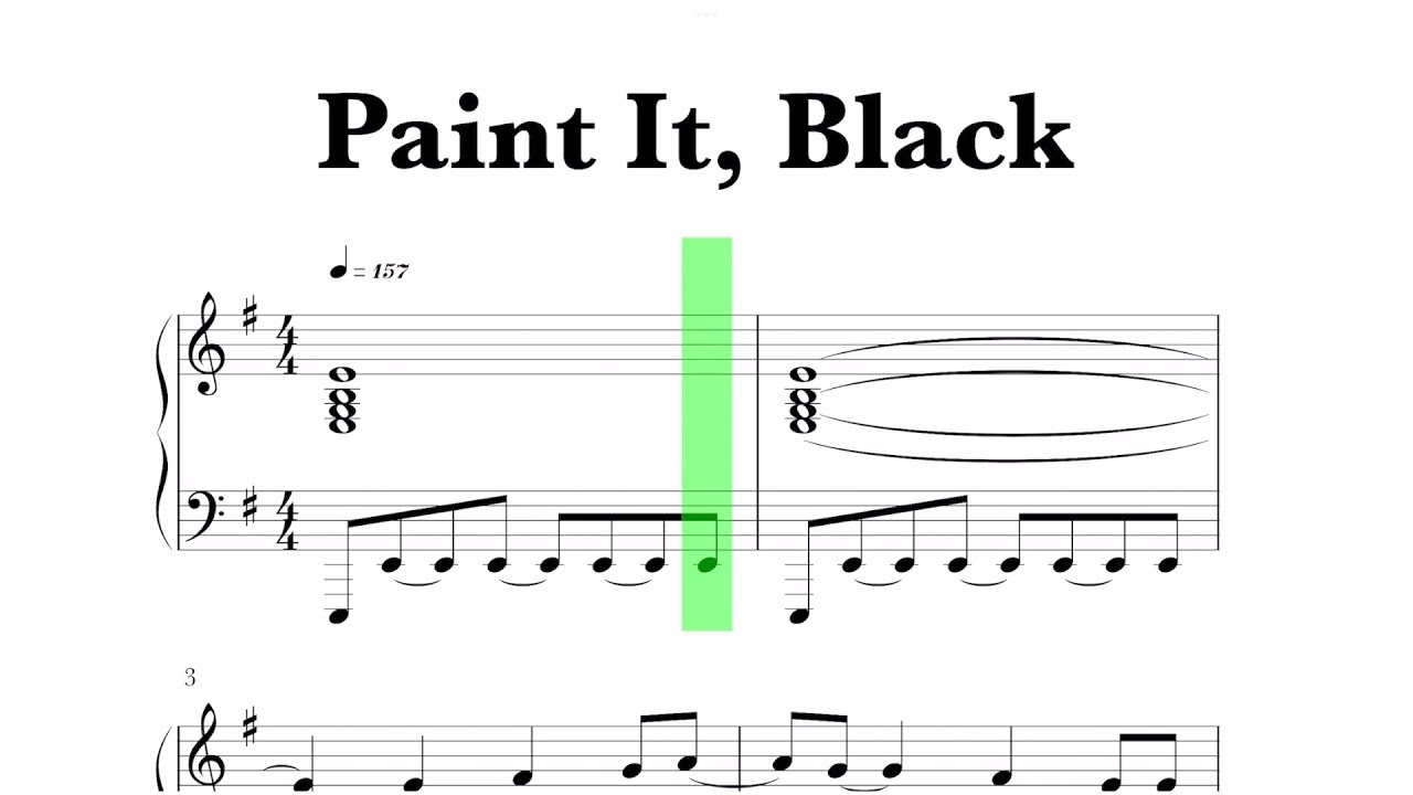 PAINT IT BLACK Piano Sheet music