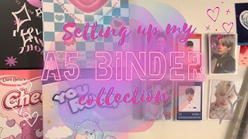 Setting up A5 binder collections ☀️ & photocard storing! [TXT, Enhypen, The Rose, MCND, NewKidd]