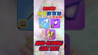 Best Hero Gear Trio: TH 16 vs TH 18 Clash of Clans! 😱 #shorts #coc