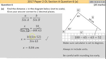 Maths screencast 2017 Paper 2 LC OL Question 6
