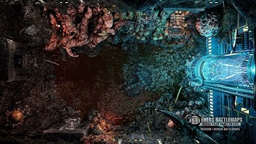 SciFi Mutation Chamber | Battlemap Demo | Beneos Animated DnD TTRPG Foundry VTT Maps and Sceneries