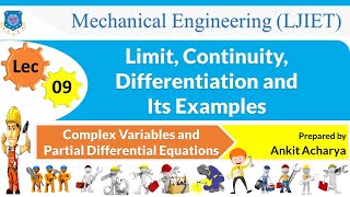 L 9 Limit, Continuity, Differentiation and Its Examples | CVPDE | Mechanical