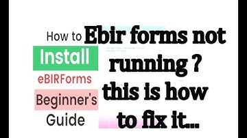 how to fix ebir forms offline not opening